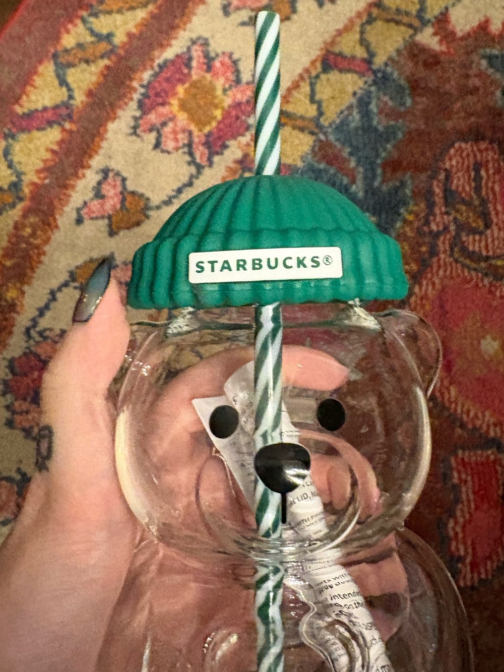 Starbucks Bearista Glass Cup with Straw - Picture 5 of 8